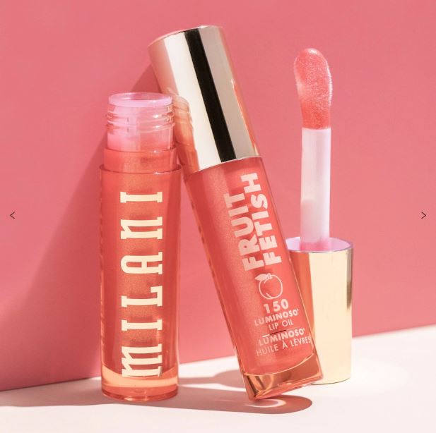 Milani lip gloss with pink background