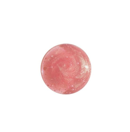 Pink lip balm on a white background