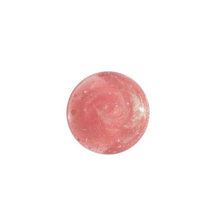 Pink lip balm on a white background