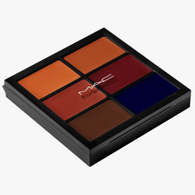 MAC makeup palette with six colors on a white background