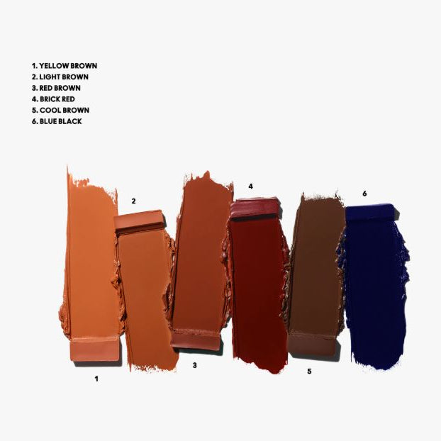 Color swatches labeled with color names on a white background