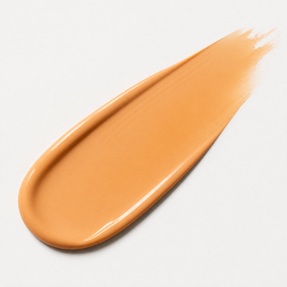 Smeared orange-brown color swatch on a light gray background