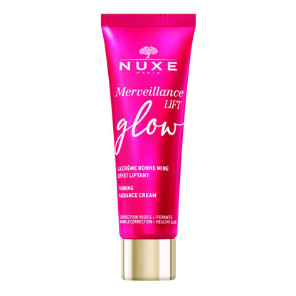 Nuxe Merveillance Lift Glow cream tube on a white background