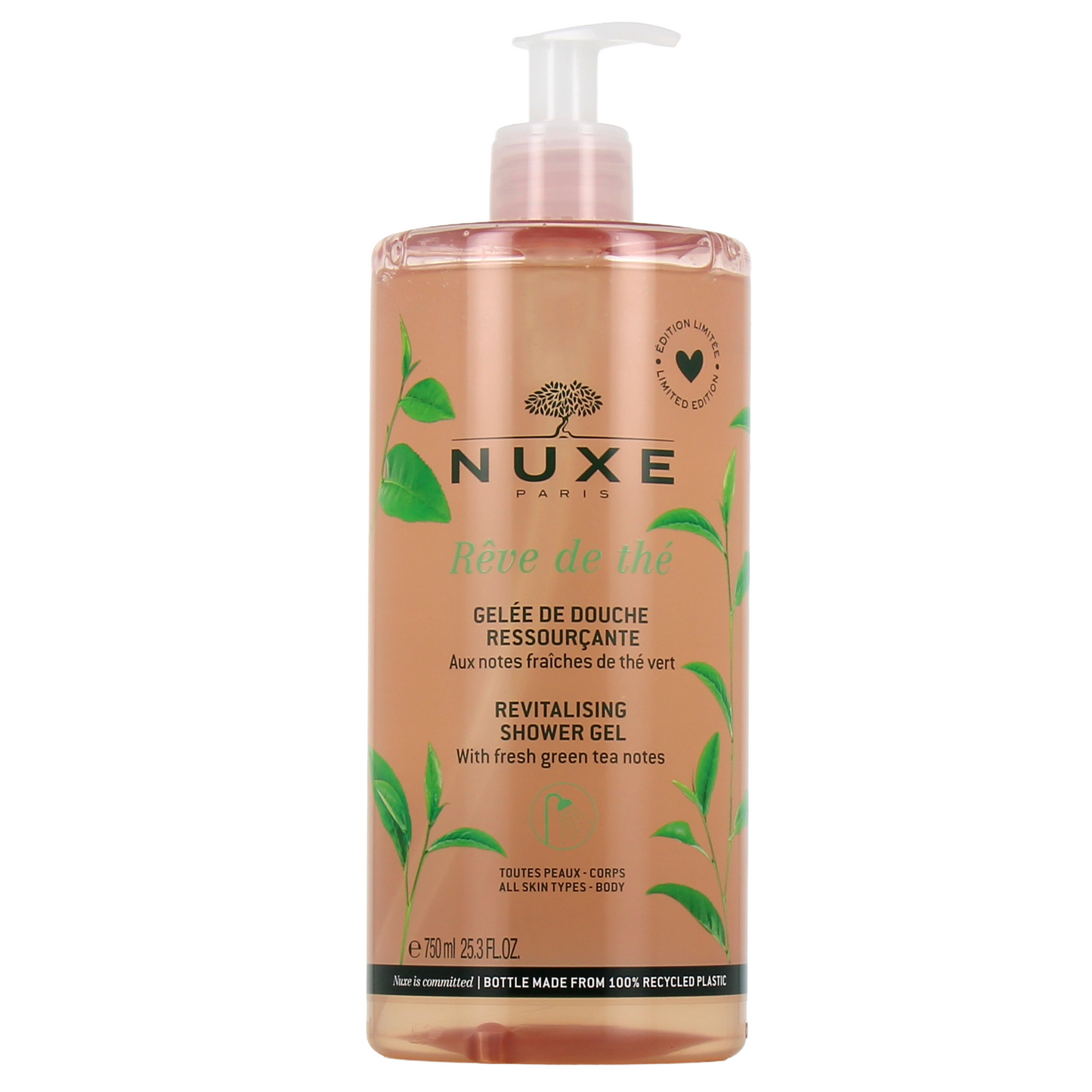 Nuxe, Reve de The, Revitalising, Shower Gel, For All Skin Types, 750 ml