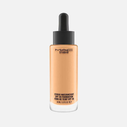 MAC Studio Foundation bottle on a light gray background