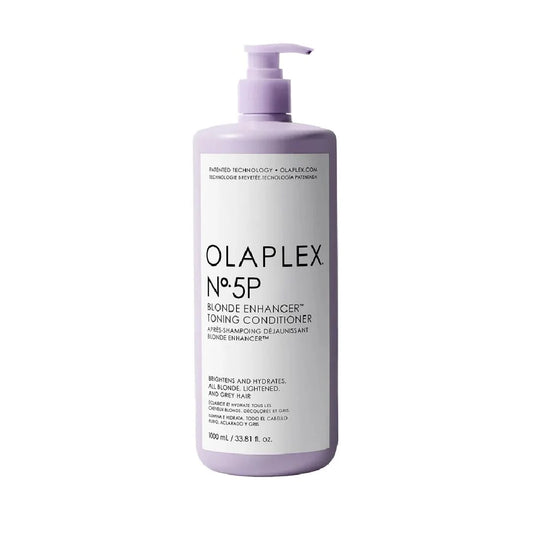 Olaplex No. 5P blonde enhancing toning conditioner bottle on a white background