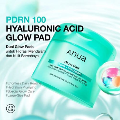 PDRN 100 Hyaluronic Acid Glow Pads