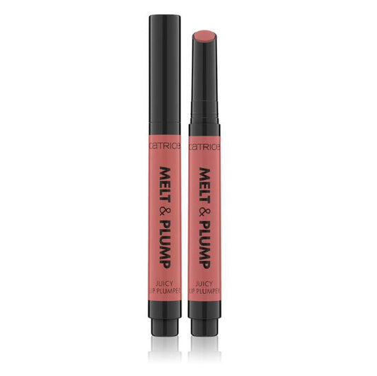 Two lip plumper sticks with black caps on a white background