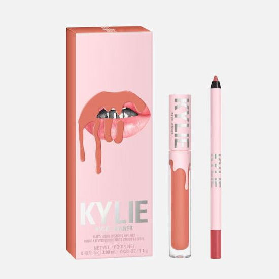 KYLIE lip product with packaging on a white background
