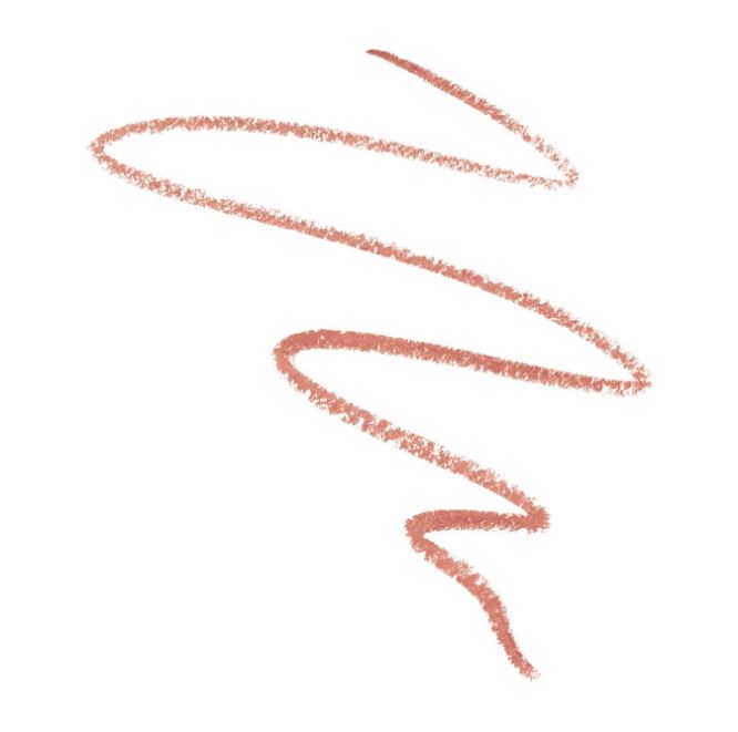 Wavy line of rose gold color on a white background