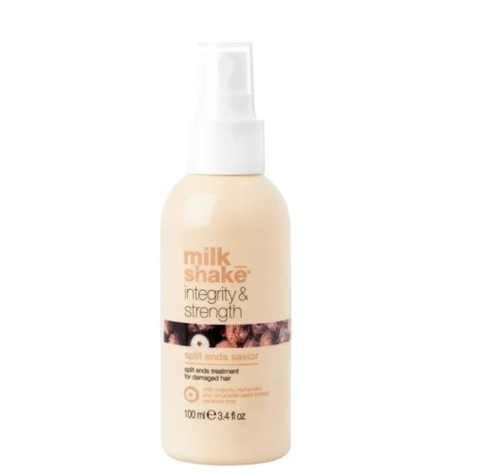 Milk Shake Integrity & Strength hair treatment bottle on a white background