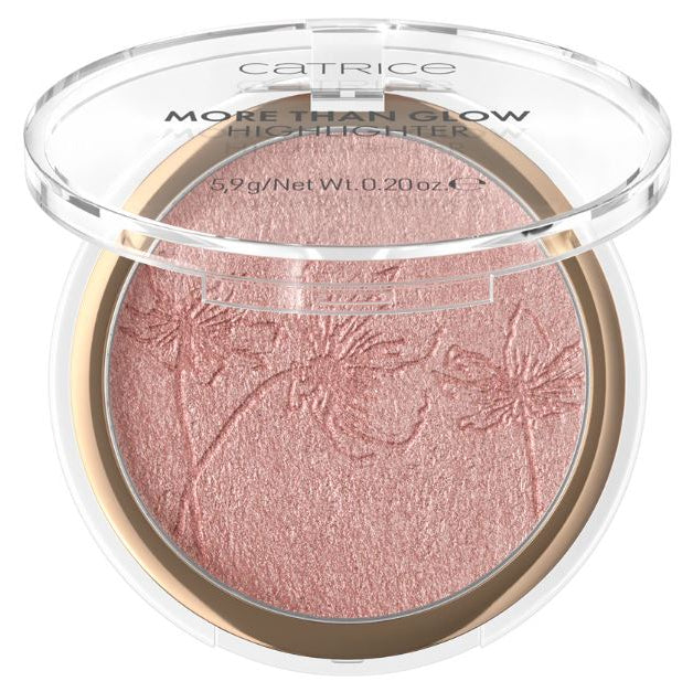 Catrice blush compact with pink shade on a white background