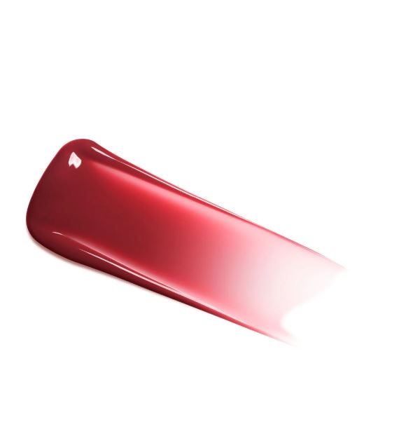Red lipstick swatch on a white background